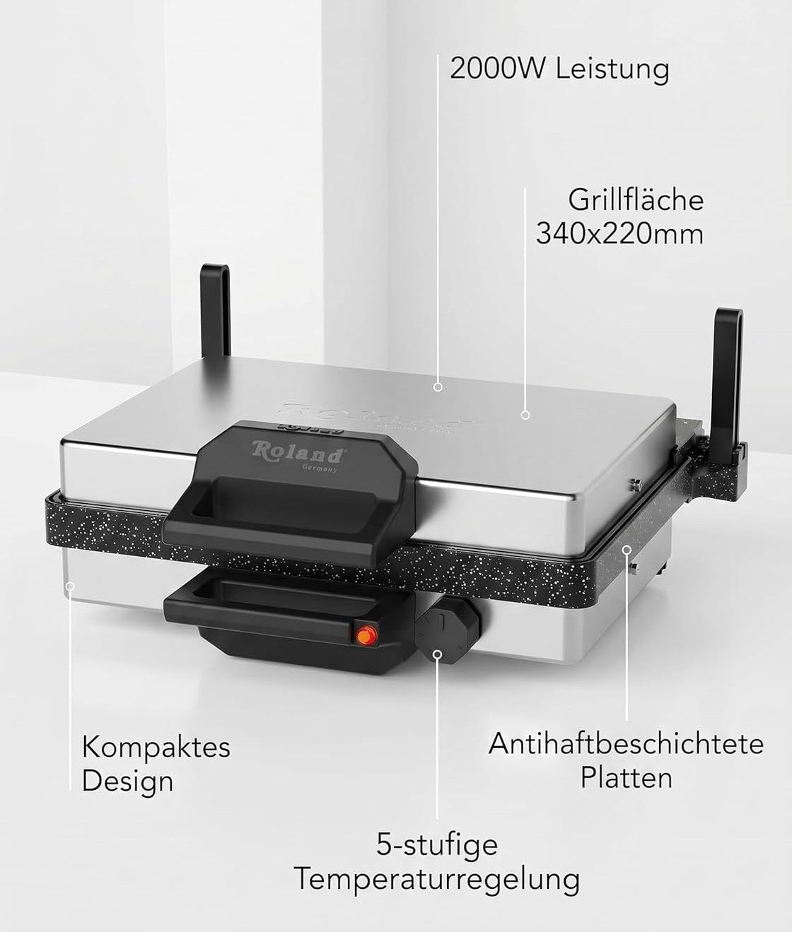 Roland Multigrill Granit Modell 2026 NEUHEIT (neuer Regler + neuer Haltegriff)