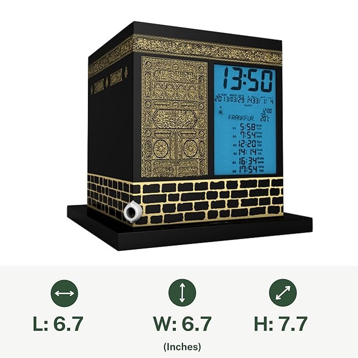 MIRAC KAABA Azan Gebetsuhr / Mirac Kaabe Ezan Saati 2000 Sehirli (4er Pack Batterien AA Geschenkt) - Dreamduft