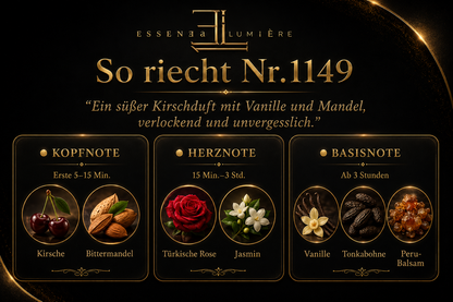 Nr.1149 Elegant Süß Würzig und Kirschig  /  Extrait Parfum / Elixir Qualität Unisex 50ml
