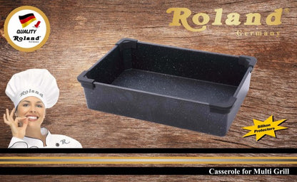 Roland Germany 4-in-1 Multigrill Set, 2000W Kontaktgrill mit Granitbeschichtung, 2200W Teekocher, Mokkamaschine, Kasserolle